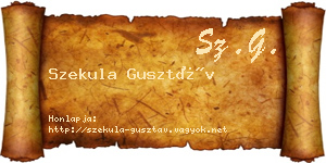 Szekula Gusztáv névjegykártya