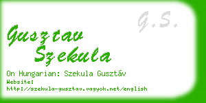 gusztav szekula business card