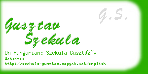 gusztav szekula business card